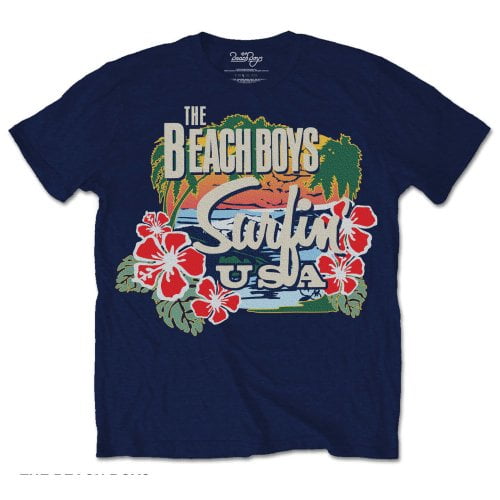 The Beach Boys Unisex T-Shirt Surfin USA Tropical (Small)