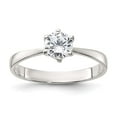 thumbnail image 6 of 925 Sterling Silver Cubic Zirconia Ring Size 6, 6 of 6