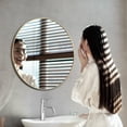 thumbnail image 5 of Bathroom Mirror, 24 inch Gold Circle Wall Mirrors, Wall Mounted Vanity Mirror, Home Decor Metal Framed Bath Mirror for Living Room Bedroom Entryway, 5 of 7
