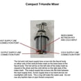 thumbnail image 4 of Scandvik 10617P Compact T-Handle Ceramic Mixer Deck Mount Polished Finish Marine Grade, 4 of 5