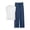 White, variant on Two Piece Lounge Outfits For Women Crew Neck Short Sleeve Tops Drawstring Pants Comfy Loose Home Wear (XL, Purple)