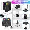 thumbnail image 3 of Qiopertar Clearance Free Shipping Multicolor RGB LED Video Light For Photography, 2000mAh Rechargeable Mini Light For Video Shooting Lights With Magnetic Suit For Game Video Makeup Photograph, 3 of 9