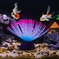 thumbnail image 3 of Soft Silicone Glowing Aquarium Anemone Aquatic Artificial Coral for Fish Tank Pink 18.5cm Height, 3 of 7