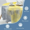 thumbnail image 4 of Round Tablecloth 60 Inch,Grey and Yellow Abstract Art Decorative Circular Table Cloth Cover Washable Heat Resistant for Kitchen Dinning Holiday, 4 of 6
