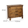 thumbnail image 4 of Coaster 205262-CO Brenner 3 Drawer Nightstand, Natural Honey, 4 of 6