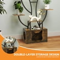 thumbnail image 6 of Craftian Indoor Plant Stand with Grow Lights, 63" Multiple Pots Metal Flower Stands Plant Shelf with Cat Litter Box, 6 of 10