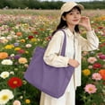 thumbnail image 2 of Mwjwdo Women's Plain Retro Soft PU Underarm Handbag, Minimalist Large Capacity Shoulder Tote for Daily Commute & Shopping Purple, 2 of 5