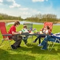 thumbnail image 4 of Costway 5 ft Folding Table Indoor Outdoor Foldable Plastic Table 4-6 Person Picnic Table Black, 4 of 10