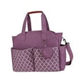thumbnail image 4 of HILABEE Sac Fourre-Tout pour Couches à Multiples Poches Extérieures Léger Imperméable Sac à Langer Violet, 4 of 9