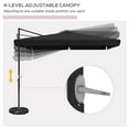 thumbnail image 3 of Royard Oaktree 10' Gray Market Patio Umbrellas, Fade Resistant, 3 of 8