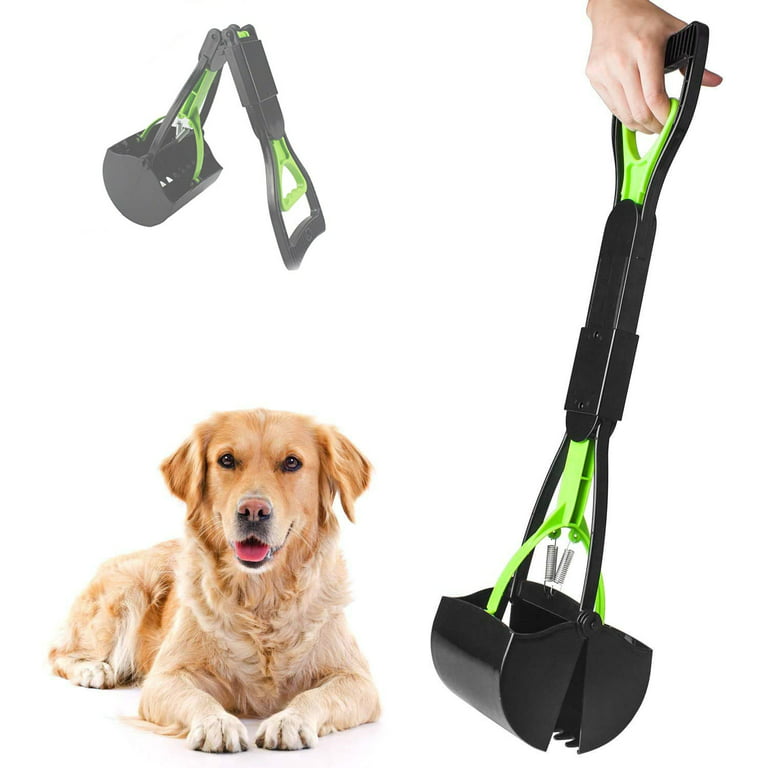 flaskehals diskret krig Pet Pooper Scooper for Dogs Cats with Long Handle Foldable Dog Poop Waste  Pick Up Rake, Jaw Claw Bin for Grass and Gravel for Puppy Small Medium  Large Dogs - Walmart.com