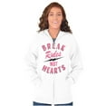 thumbnail image 3 of Break Rules Not Hearts Valentines Day Zip Up Hoodie Men's Women's Brisco Brands M, 3 of 6