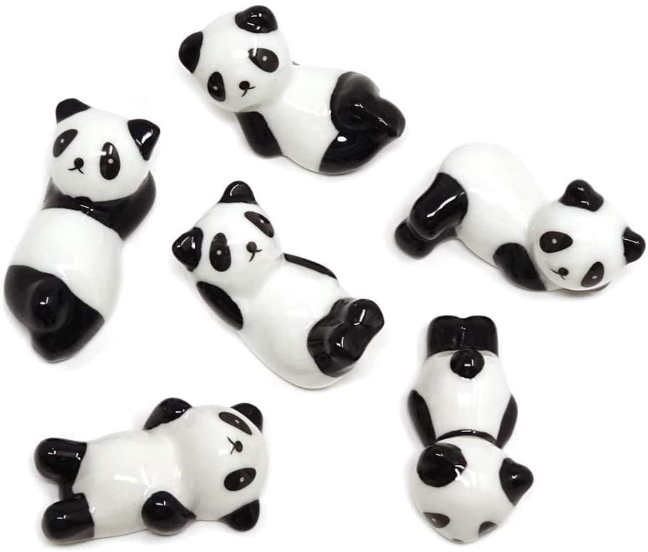 Cute Porcelain Ceramic Panda Chopstick Rest Rack Holder Stand Table Decoration 