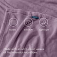 thumbnail image 4 of Manta de cama, forro polar, tamaño king, color morado niebla, 274 x 229 cm, 4 of 8