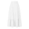 thumbnail image 5 of Pleated Skirts for Women, Casual Solid Color Layered Maxi Skirt, Flowy Ruffles Elastic Waist Pockets Sunskirt, 5 of 5