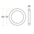 thumbnail image 3 of Silicone O-Ring 55mmx51mmx2mm VMQ Seal Rings Sealing Gasket Red 10PCS, 3 of 3