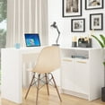 thumbnail image 2 of Kalmar L -Shaped Office Desk with Inclusive Cabinet , White, 2 of 9