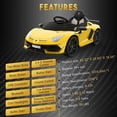 thumbnail image 5 of Eastvita Kids 12V Ride on Car for Electric Vehicles Battery Powered Sports Car with 2 Speeds Sound System LED Headlights and Hydraulic Doors, 5 of 10