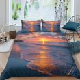 thumbnail image 1 of Modern Bedding Cover Set Beach Sunset Printed Comforter Cover Pillowcase Adult Bedroom Decor,Twin (68"x86"), 1 of 5