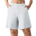 thumbnail image 2 of Ovticza Bermudas pour Femmes Séchage Rapide Légers Shorts en Lin Golf Randonnée Voyage Shorts Blanc m, 2 of 5