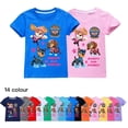 thumbnail image 2 of Camiseta de la Patrulla Canina para niños, camiseta de verano con dibujos animados de Anime, patrón canino de la patrulla, 100% de algodón con cuello redondo, manga corta, regalo para niño y niña, 2 of 5