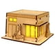 thumbnail image 1 of Decoraciones navideñas, adornos navideños, regalos navideños: casitas navideñas de madera hechas a mano con luces para manualidades. Decoración de casitas de troncos., 1 of 8