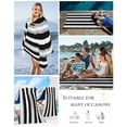 thumbnail image 5 of Black Grey Stripe Beach Towels Oversized Super Absorbent, Minimalist Farmhouse Striped Lightweight Bath Towel Quick Dry Sets For Bathroom/Pool/Rv Camping/Beach Play/Gym Room/Picnic 31"x62", 5 of 8