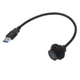 thumbnail image 2 of Conector de datos impermeable usb3.0, enchufe de panel usb3.0 fácil de conectar retardante de la llama con cable de extensión para automotriz, 2 of 7