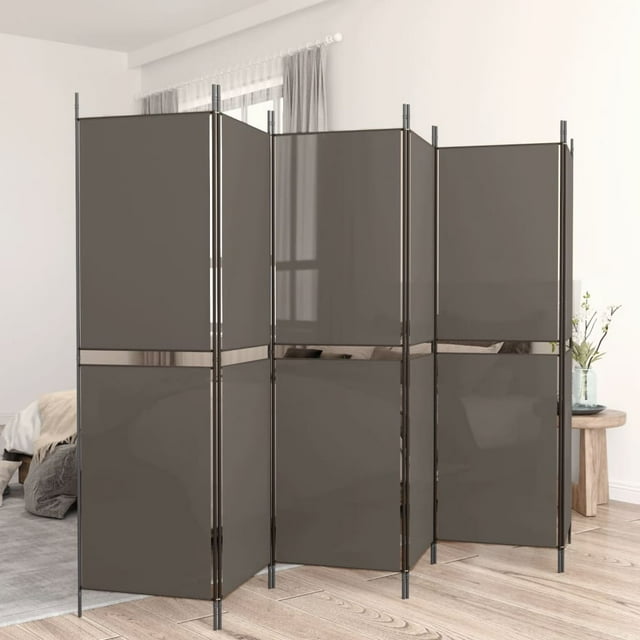 vidaXL Paravent 6 Panneaux Anthracite 300x200 cm Tissu