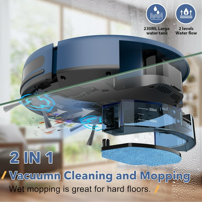 Robot Vacuum and Mop Combo with Fully Automatic Station, Self Emptying,  Auto Mop Washing & Self-Drying, 5000Pa Suction, Compatible with Siri, Alexa