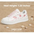 thumbnail image 6 of LUCKY STEP Womens Printed Fashion Sneakers Non Slip Comfortable Casual Shoes,P Pink, 6 of 11
