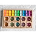 thumbnail image 1 of Juguetes de madera Montessori para niños, bloques transparentes, gemas acrílicas mixtas, juego abierto, 1 of 5