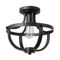 Globe Electric Stellan 1-Light Matte Black Indoor Flush Mount Ceiling Light