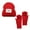 Red, variant on DWRGQD Women's Solid Color Letter Knitted Hat And Gloves 2 Piece Warm Woolen Hat And Gloves 2 Piece Set