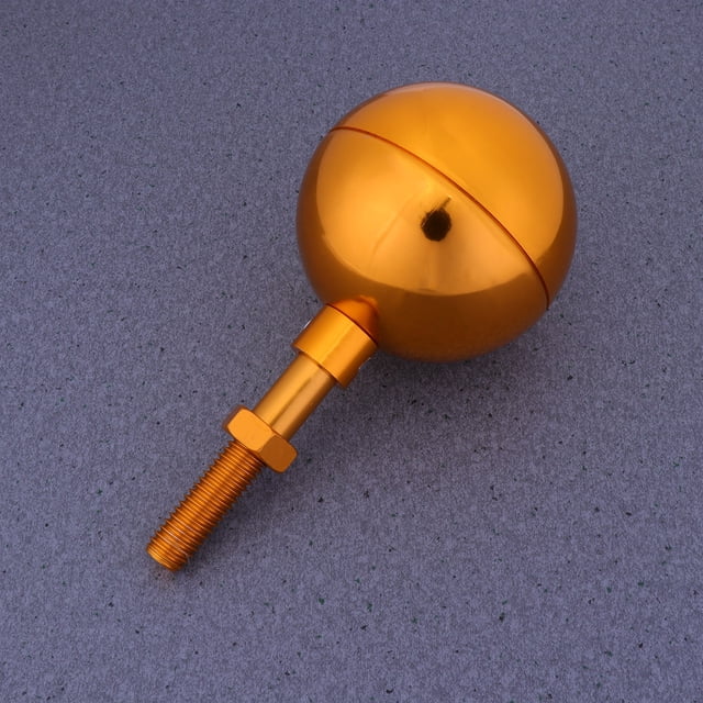 GOOHOCHY Flagpole Accessories 1 Set Light Golden Aluminum Plate Ball for Outdoor Use
