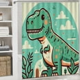 thumbnail image 6 of Awypu Dinosaur Watercolor Art Prints Shower Curtain Home Bathroom Decoration White, 6 of 7