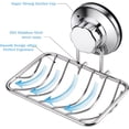 thumbnail image 3 of 2Pcs Stainless Steel Soap Dish - Soap Holder with Strong Vacuum Suction Cup Bathroom Accessories for Shower and Kitchen Sink, Rustproof Soap Holder, 3 of 8