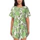 thumbnail image 1 of Balery Cute Frog Conjunto de Pijama para Mujer con Estampado, Dos Piezas de Manga Corta y Shorts, Ropa de Dormir Suave con Cuello Redondo y Bolsillos-Small, 1 of 6