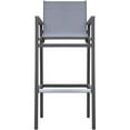 thumbnail image 3 of Hawthorne Collections 45" Modern Aluminum Patio Bar Stool in Gray, 3 of 7