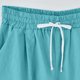 thumbnail image 5 of Pantalones cortos de algodón de cintura alta para mujer - Cintura elástica, bolsillos - Pantalones de playa/entrenamiento de cinco puntos - S-XXL, 5 of 5