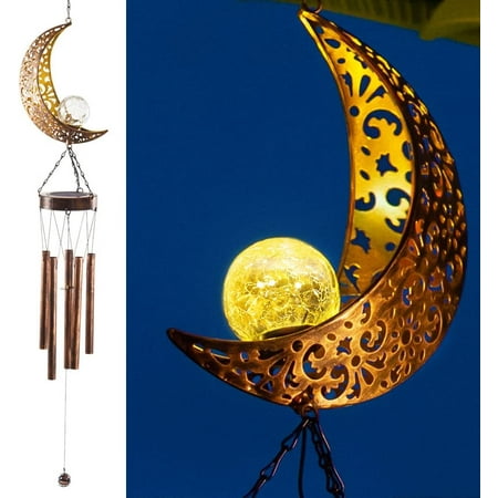 LINLIN Wind Chimes Solar Lights Gifts for Mom,Metal Solar Powered Balcony Decor Memorial Gifts Mother Day Gfits