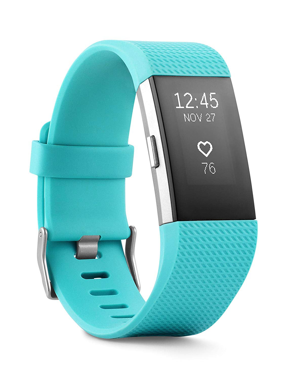 Fitbit FB407STES Charge 2 Heart Rate + Fitness Wristband, Small ...