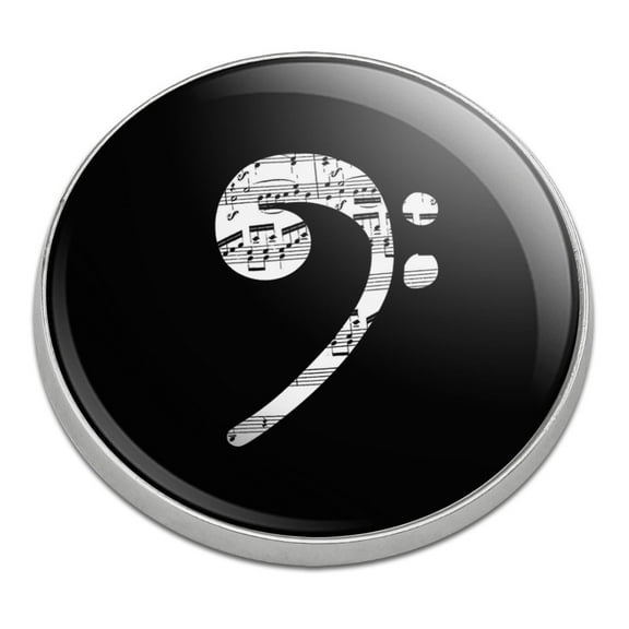 Sheet Music Bass Clef Music Golfing Premium Metal Golf Ball Marker