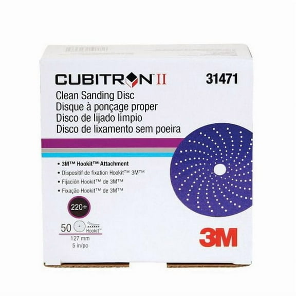3m 3M-31471 Cubitron Ii Clean Sanding Hookit Disc, P220 Grit, 5"