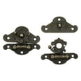 thumbnail image 6 of Vintage Bronze Cabinet Hinges and Latch Set - 6 Piece Decorative Hardware Kit for Wooden Boxes, Jewelry Chests, Wine Cases, Cupboards - Antique Style Zinc Alloy Hasps with Screws Included, 6 of 12