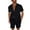 Black, variant on Mens 2 Pieces Short Sets Short Sleeve Casual Button Down Shirt Sets Summer Beach Outfits Sets Summer Tracksuit Shirt and Shorts Set