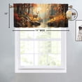 thumbnail image 4 of Fall Deer Forest Kitchen Curtain Valances Wildlife Animal Elk Moose Country Autumn Hunting Thermal Insulated Room Darkening Curtain for Dinning Room 54 by 18 in, 1 Panel, 4 of 6