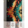 thumbnail image 6 of Boho Orange Teal Sheer Curtains 72 Inch Length 2 Panels Set for Living Room/Bedroom, Geometric Vintage Southwestern Ethnic Curtain Sheers Drapes Rod Pocket Curtains Window Treatment Set 52''x72''x2, 6 of 7