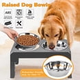 thumbnail image 4 of Elevated Dog Bowls 4 Height Adjustable Raised Dog Bowl with 2 Stainless Steel Dog Food Bowls for Small Medium Large Dogs, Pets, 4 of 8