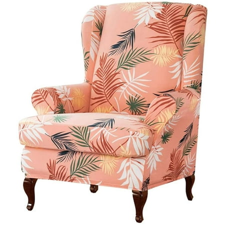 Elastic Wingback Chair Cover Tropical Rainforest Style Slipcovers Furniture Removable 1set Orange Canada Elastic Wingback Chair Cover Tropical, Wingback Chair Covers Uk